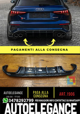 Diffuseur Adapté Pour Audi A3 8Y 2020+ Sline S3 Sportback Noir Brillant