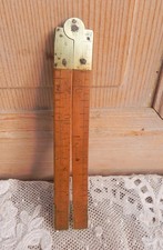 Ancien Petit Pied du Roy Mesure XIX ème Buis et laiton