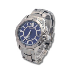 Montre solaire Seiko Ignition 7B22-0AA0 Blue Titanium Radio Wave 43 mm du Japon