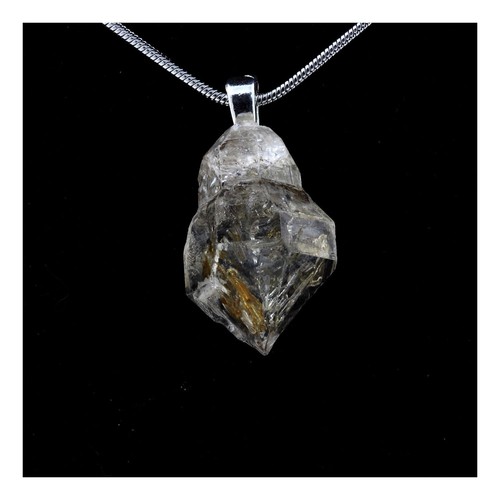 Collier quartz pétrole brut - quartz,