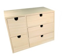 Bloc en bois 5 tiroirs