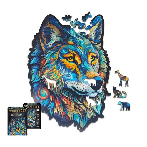 Puzzle bois loup - bois,