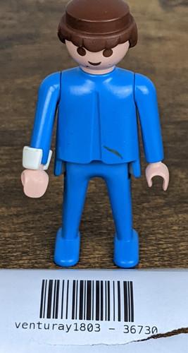 Vintage playmobil blue - blue, figure