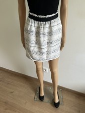 Jupe chamarrée blanche et noire Naf Naf taille 38 TBE (taille petit)