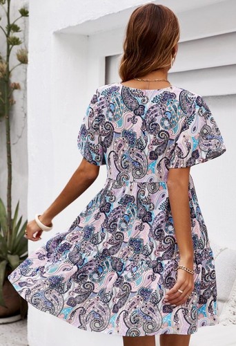 Robe tunique florale - , motif