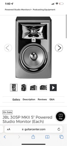 Jbl 305p mkii powered - jbl, 5-inch