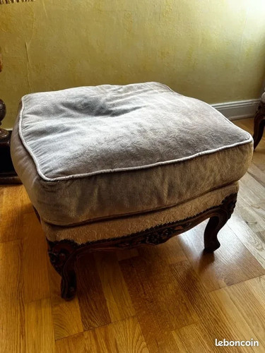 Tabouret rembourré bois - tabouret, en
