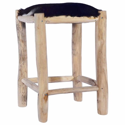 Bois teck massif - de, tabouret