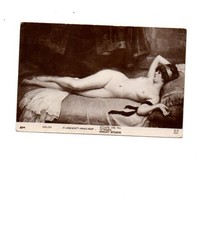 carte photo format cpa femme nue pin up XIX h vincent anglade etude de nu