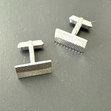 Ancienne Paire de Bouton de Manchette En Argent Massif  Créateur art deco