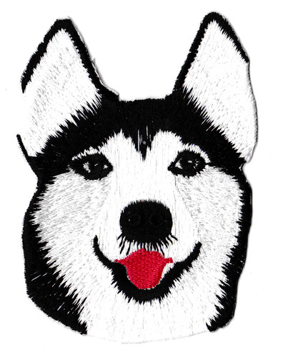 Patche écusson chien noir
