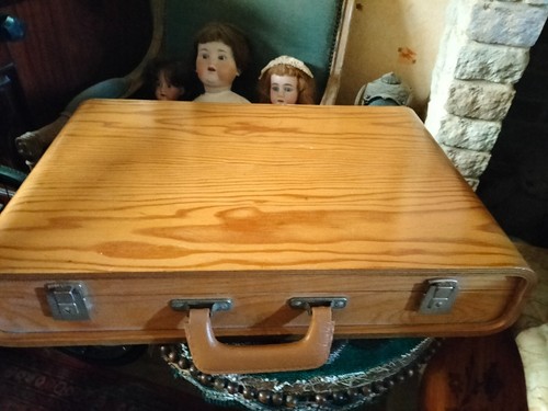 Superbe rare valise bois - rare,