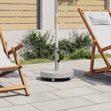 Socle de Parasol Granite 30 kg Rond Gris Base Pied Support Jardin vidaXL