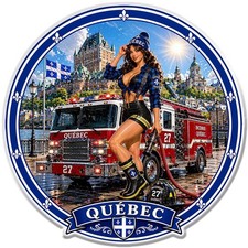 Sticker Pin-Up Pompiers