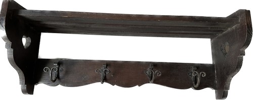 étagère porte manteaux bois - Étagère/,