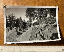 Allemagne Photo Groupe Toile Tente Camouflage Zeltbann Vers 1940