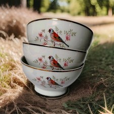 3 Bols Anciens Porcelaine