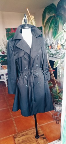 Trench coat noir - coat, levine