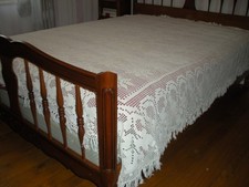 DESSUS DE LIT LOOK VINTAGE AU CROCHET FAIT MAINS