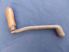 Manivelle machine appareil poignée bois & métal trou rond Diamètre 1,65 cm