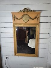 Ancien Trumeau De Cheminée Style Louis XVI Miroir Biseauté,  134×76cms