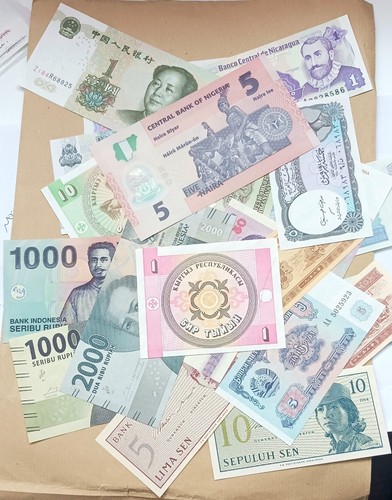 Lot anciens billets monde - du,