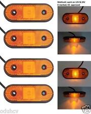 4X 2X Feu De Marquage Arrière Oval R Amber LED – 12V/24V Pour Camions Tracteurs