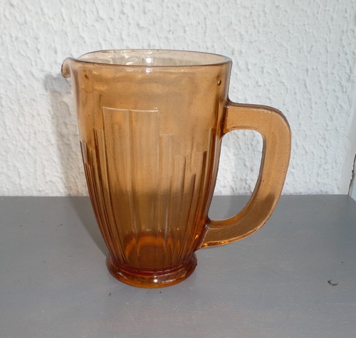 Pichet verre rose orange - pichet, en