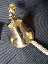 Cloche Laiton massif ,d' int , ext  , bateau ,comme neuve jamais servie