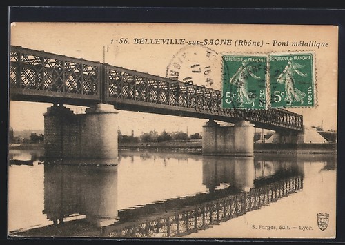 Cpa belleville sur - cpa, belleville-sur-saône