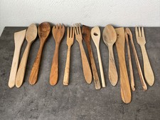 Lot 12 Ustensiles Cuisine En Bois Couverts Table Campagne Cuisine