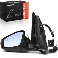 Rétroviseur Extérieur Câble Avec Clignotant à Gauche Noir pour VW Polo 6C1 6R1