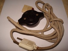 Ancienne Prise de Machine à Coudre avec Interrupteur 4A en Bakélite 3 Vitesses