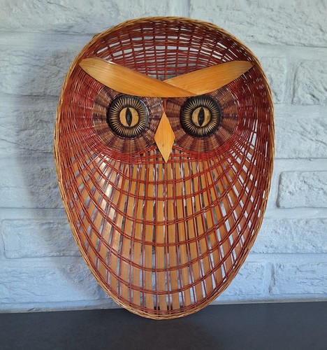 Masque murale osier hibou - masque,