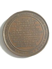 MÉDAILLE NAPOLÉON III 1859-1864 BAS-RHIN ALSACE CONSTRUCTION DE 3 VOIES FERRÉE