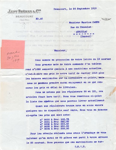 1919 japy freres - 1919, beaucourt