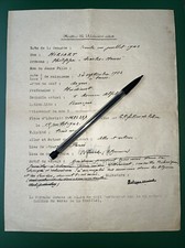 Allemagne Occupation Demande Laisser Passer Remplie Paris 1942 Ligne Demarcation