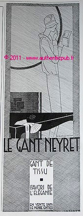 Publicite gant neyret signé - publicite,