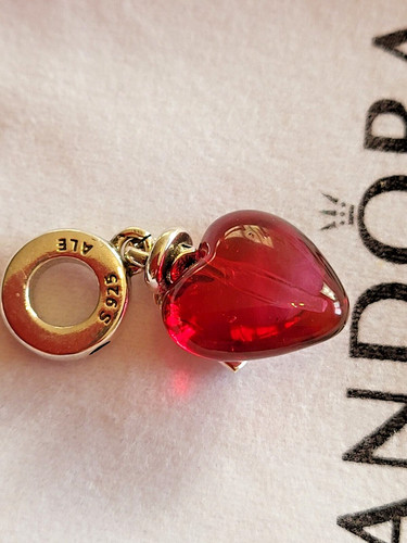 Charm pandora coeur rose - charm,