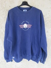 Sweat ADIDAS NEW YORK YANKEES vintage baseball shirt bleu marine jersey XL