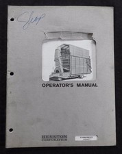 Manuel D'Opérateur De Presse À Balle HESSTON 60 GÉNÉRIQUE