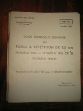 Authentique Guide Fusil MAS 36 Ministère de défense Nationale Edition 1969