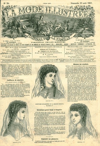 Gravure mode ancienne 1869 - gravure,