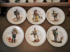 Lot de 6 assiettes En Porcelaine des Métiers du Vieux Paris Tradition CNP France