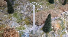 pylônes ho 5 poteaux béton gris moyenne tension isolateurs 1/87 train maquette