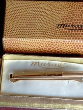 Pince épingle à cravate ancienne Murat Plaqué Or Dans Boîte D'origine