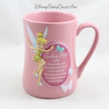 Mug en relief fée Clochette DISNEY STORE Tinker Bell tasse rose 3D 13 cm (MO)