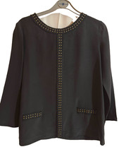 I CODE  blouse en soie noire TAILLE XS ou 34