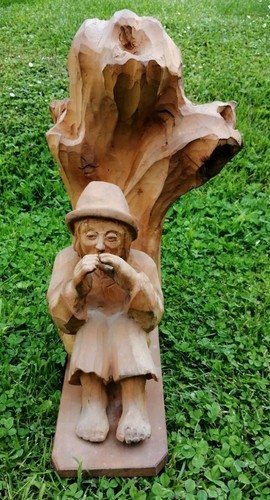 Ar1 sculpture bois massif - -,