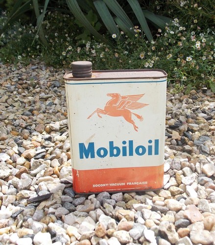 Ancien bidon huile - ancien, mobiloil